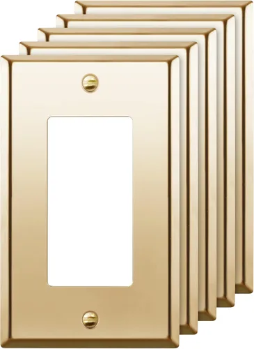 Miniatura 25 de ENERLITES Placa de pared de metal con interruptor decorativo triple, cubierta de tomacorriente de acero inoxidable, resistente a la corrosión, acero
