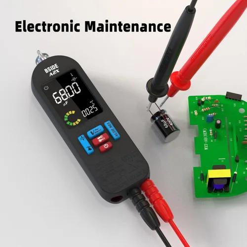 Miniatura 7 de BSIDE Multímetro digital recargable Probador de amplificador eléctrico LCD de color 6000 cuentas Voltímetro inteligente automático VFC Diodo de A2X