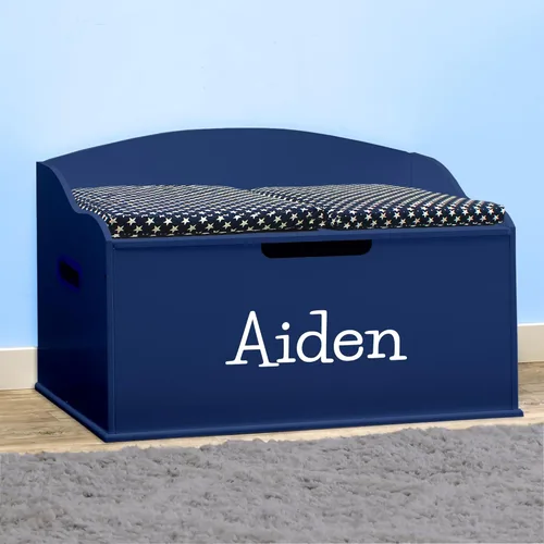 Miniatura 9 de DIBSIES Caja de juguetes personalizada Creative Wonders, serie Signature para niños, 30 x 19.25 x 18 pulgadas, tapa de cierre suave (blanco)