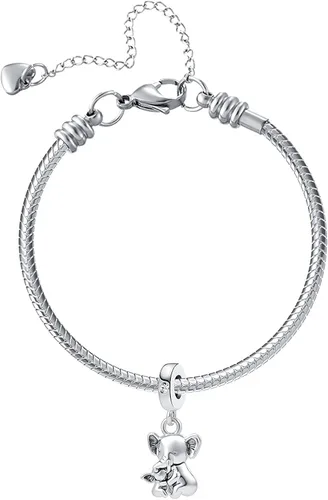 Miniatura 3 de NanMuc Lindo abalorio de elefante tortuga, mariposa y animal libélula para pulseras para regalos de cumpleaños