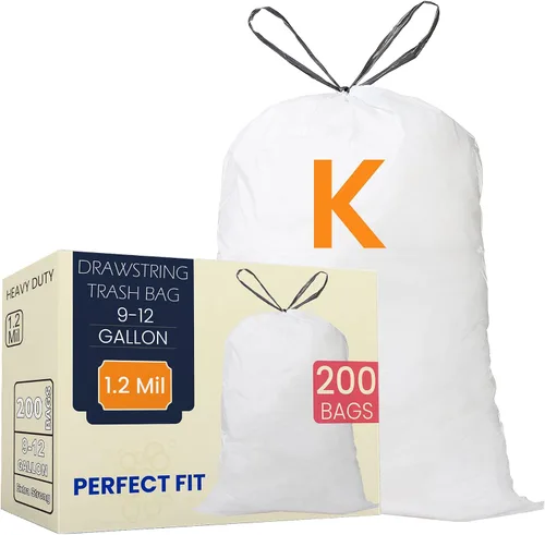 Miniatura 8 de Code H - Bolsas de basura resistentes con cordón de 8 a 9 galones compatibles con simplehuman Code H - Bolsas de basura de 8-9 galones
