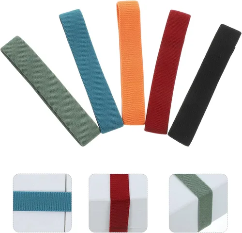 Miniatura 8 de NOLITOY Cinturón elástico para lonchera, bandas elásticas de doble capa, correas de fijación de nailon, correa elástica ajustable para picnic