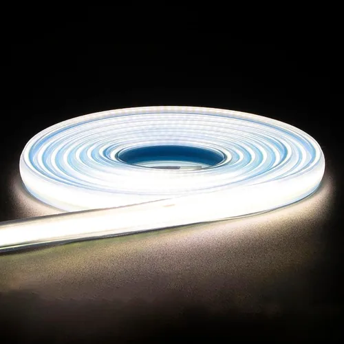 Miniatura 13 de Tira de luz LED 3000K AC 110V 1M Iluminación impermeable 110 voltios Tira de luz LED COB enchufable 1 metro Blanco cálido para iluminación