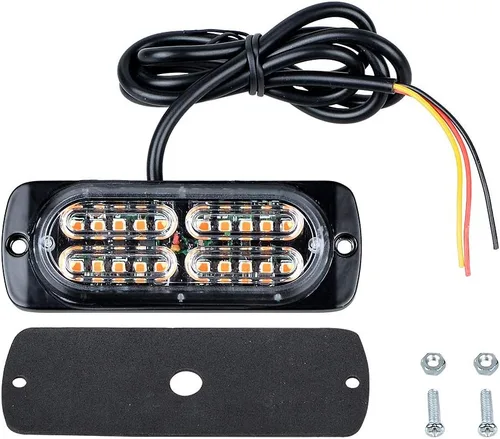 Miniatura 6 de CORP Combo ámbar de advertencia de emergencia de 51 pulgadas 96 LED barra de luz estroboscópica en la azotea con 8 piezas ultra fina de 20 LED flash