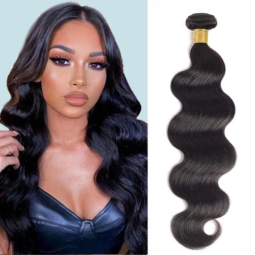 Miniatura 8 de 3 manojos de cabello humano 12A, ondulado, 100% sin procesar, cabello humano virgen brasileño de tejido rápido (14, 16, 18 pulgadas)