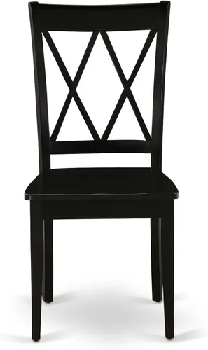Miniatura 11 de East West Furniture AMCL3-BCH-W - Juego de mesa de comedor de 3 piezas contiene una mesa de cocina redonda con pedestal y 2 sillas de comedor, 36 x