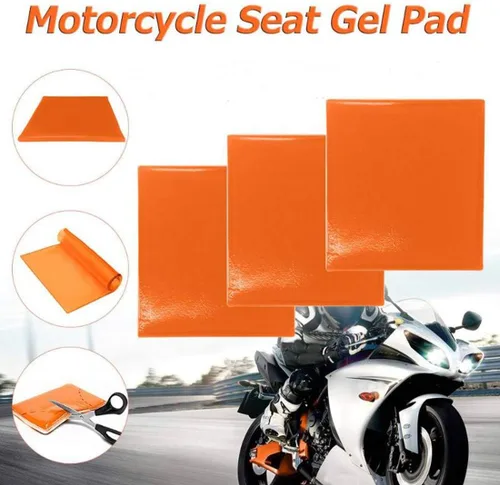 Miniatura 3 de Almohadilla de gel para asiento de motocicleta, cojín de asiento de conductor/pasajero, alfombrilla de absorción de golpes, almohadilla suave