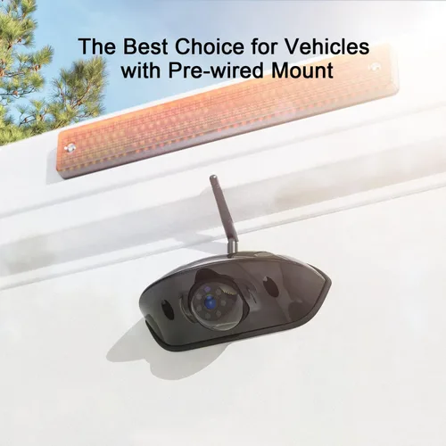Miniatura 3 de Fookoo Sistema de cámara de respaldo inalámbrica HD 1080P de 7" para RV Furrion pre-cableado, furgoneta camper, monitor DVR IPS de 7" y cámara
