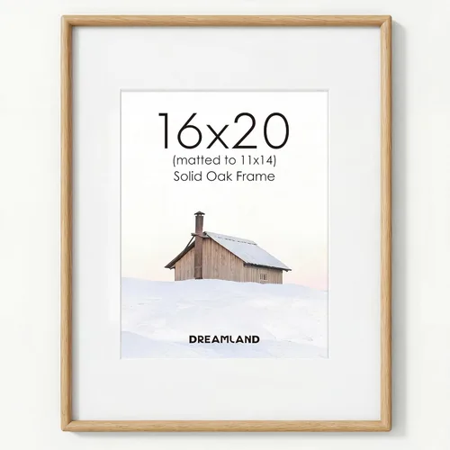 Miniatura 93 de Dreamland Marco de fotos de 16 x 24 pulgadas, marco de madera de roble macizo de 16 x 24 pulgadas con vidrio real, marcos de madera de 16 x 24