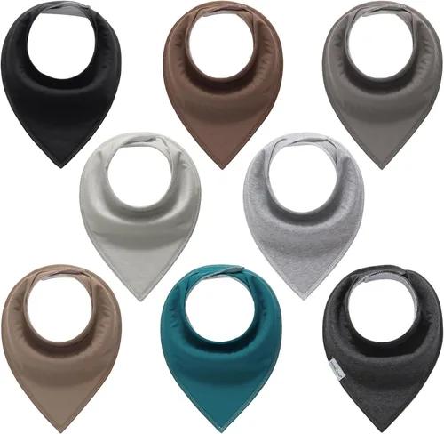 Miniatura 13 de Little Tots - Baberos de algodón unisex para bebés y niños, paquete de 8/10 baberos suaves y absorbentes