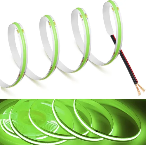 Miniatura 22 de MDee】Tira de luces LED COB de 3000K blanco cálido 1.64 pies/0.5m 5V cinta de luces LED flexibles CRI 90+ 800LM/m 320LEDs/m para decoración