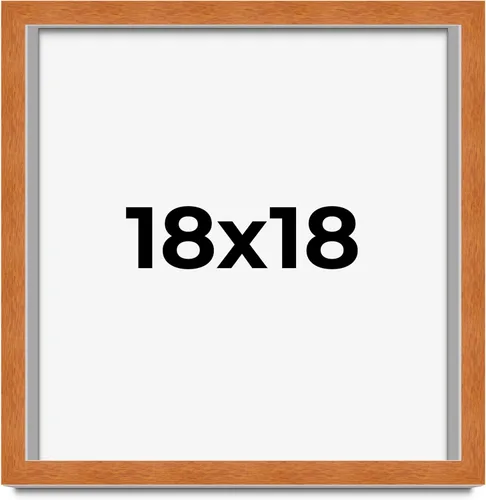 Miniatura 309 de Marco de 3 x 3 pulgadas, marco de madera maciza de nuez miel tradicional marrón Ancho de moldeo de 0.875 pulgadas Profundidad de conejo de 0.875