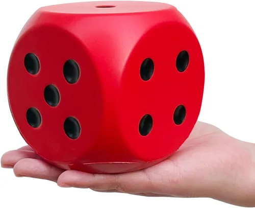 Miniatura 7 de Juguete grande de bola antiestrés de 3.9 pulgadas, dados de espuma de poliuretano, juguetes de mesa para niños, para obtener tus números de la suerte