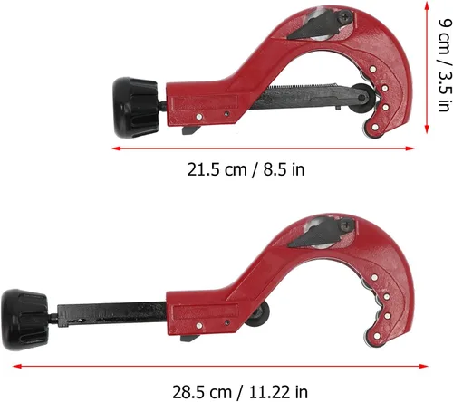 Miniatura 5 de Haofy Cortador de tubos CT-206 de 0.236-2.520 in con mecanismo de liberación rápida y rueda de corte de repuesto, para tubos de acero inoxidable
