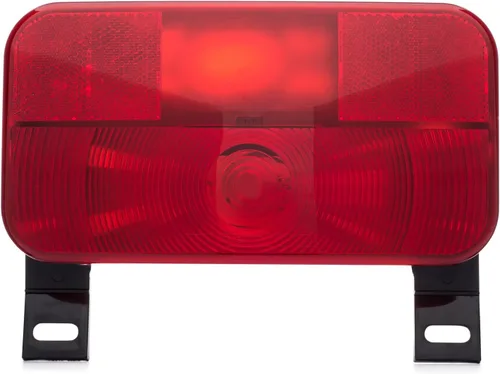 Miniatura 4 de Lumitronics Luz de Montaje en Superficie Roja, Soporte de Licencia y Luz de Licencia, Freno/Giro/Trasera para RV, Tráiler, Cámper, 5ª Rueda, Negro