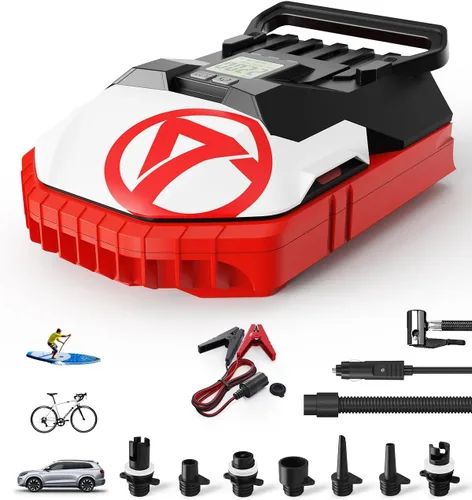 GICLE Paddle Board Pump Electric, 12V DC Car Pump for Inflatable SUP with Dual Stage Fast Inflation & Auto-Off, Portable Air Pump for Boat, Kayak,