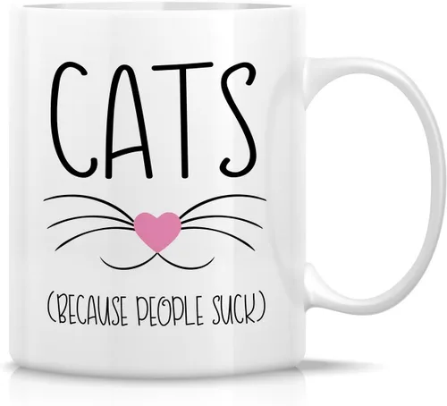Miniatura 37 de Retreez - Taza Graciosa Show Me Your Kitties Amantes de Gatos, 325 ml, Tazas de Café de Cerámica, Divertidas, Sarcasmo, Sarcasticas, Regalos