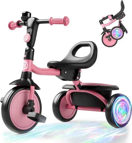 Miniatura 21 de besrey Triciclo para niños pequeños con campana, triciclo para niños de 18 meses a 5 años, triciclo para niños, bicicleta para niños de 1.5 a 5