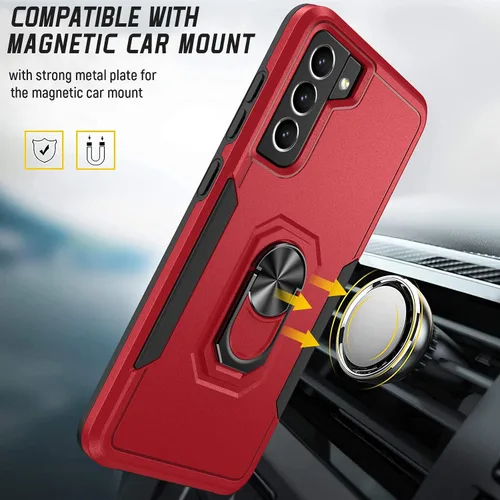 Miniatura 7 de Oterkin Funda para Samsung Galaxy S21 FE, resistente a prueba de golpes de grado militar con soporte y protector de pantalla de vidrio templado