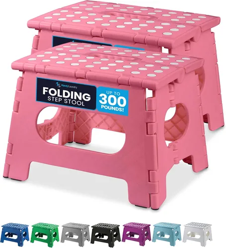 Miniatura 13 de Handy Laundry Taburete plegable de paso - Taburete plegable lo suficientemente resistente para apoyar a adultos y lo suficientemente seguro