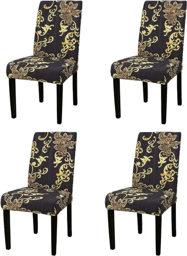 Miniatura 17 de Funda protectora para silla de comedor, lavable, extraíble, de elastano