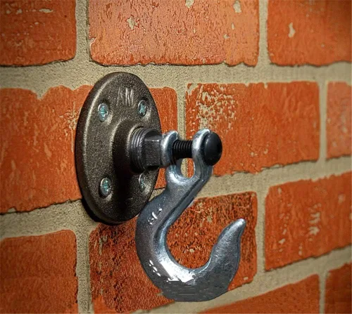 Miniatura 4 de Juego de 3 ganchos MOOD.SC para toallas y batas de Pipe Decor de Pipe Decor, estilo de bricolaje resistente, tubo de hierro industrial rústico
