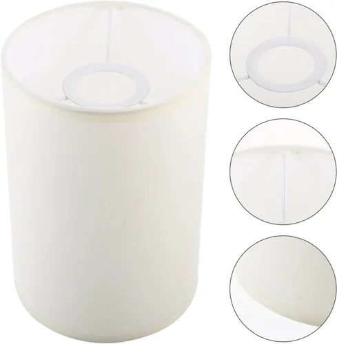 Miniatura 7 de Pantallas para lámparas de mesa, pantalla de pie, pantalla de lino, pantalla de tambor para E27, soporte de lámpara, pantalla de noche, lámpara