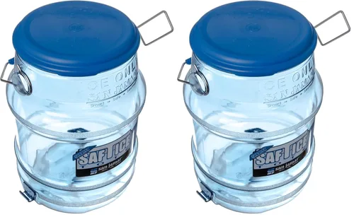 Miniatura 8 de San Jamar -SI6500 Saf-T-Ice - Bolsa de hielo comercial con tapa hermética, color azul, 1 unidad (paquete de 1)