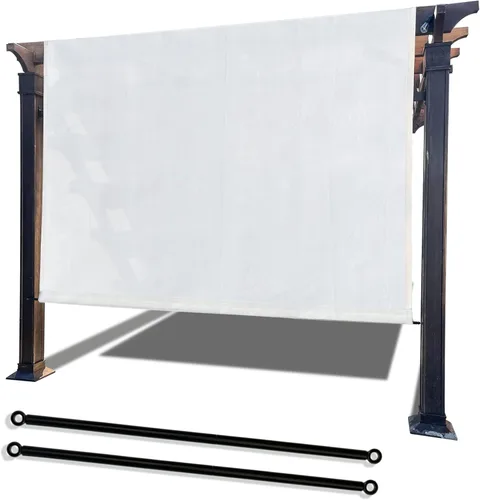 Miniatura 17 de Alion Home Funda universal transpirable para pérgola – Toldo de repuesto para pérgola – Cubierta de parasol ajustable para exteriores con varillas