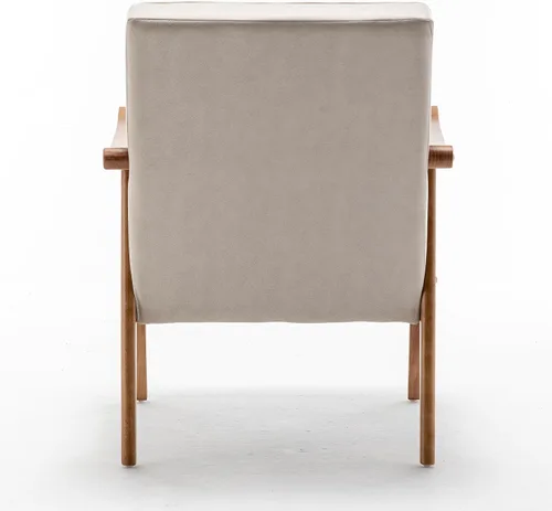 Miniatura 4 de Container Furniture Direct Silla decorativa moderna de mediados de siglo con diseño de sillón de marco abierto, amortiguación de espuma de felpa