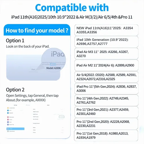 Miniatura 2 de Funda protectora resistente para iPad Pro de 11 pulgadas (2024/2022/2021/2020, 2018), funda para niños para iPad de 11ª generación (A16) de 11