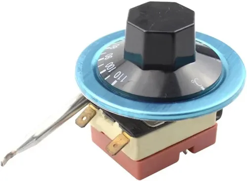 Miniatura 5 de 1pc 30-110 degree Celsius Adjustable NC Temperature Switch Capillary Thermostat 16A with 2 terminals temperature rotary switch