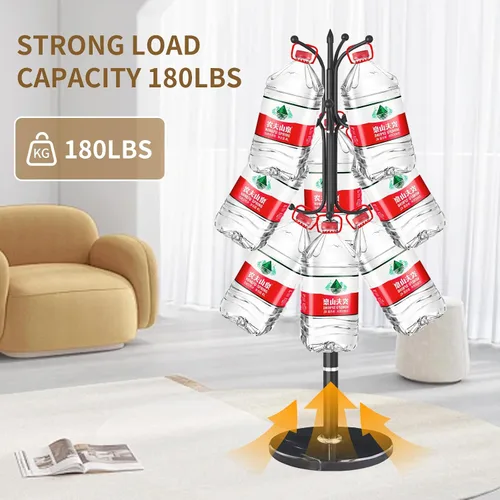 Miniatura 5 de Perchero de Metal con Soporte, Perchero Moderno Independiente con Base de Mármol Natural, Perchero y Árbol de Pasillo para Colgar en Entrada