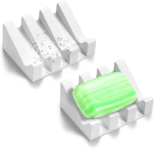 Miniatura 21 de Jabonera, soporte para pastilla de jabón para ducha, para baño, cocina, bañera, fácil de limpiar, mantiene el jabón seco, extiende la vida del jabón