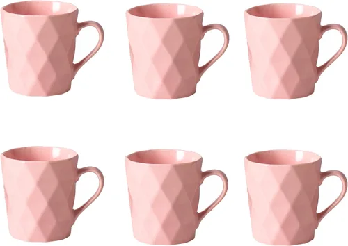 Miniatura 11 de Juego de 6 tazas de porcelana de 11 onzas, juego de tazas de té y cacao, azul, mate
