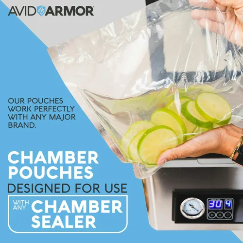 Miniatura 5 de Avid Armor Bolsas selladoras al vacío de cámara, 6 x 10 pulgadas y 8 x 12 pulgadas, paquete de 280 unidades, bolsas resistentes de grado comercial