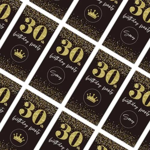 Miniatura 4 de REWIDPARTY Tarjetas de juego para raspar para fiesta de cumpleaños número 30 (32 piezas) Saludos a 30 años de premios para rifas, feliz fiesta