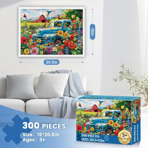 Miniatura 2 de Rompecabezas de 300 piezas para adultos, Songbirds on The Farm, rompecabezas para adultos, niños y mayores, rompecabezas de cartón reciclado