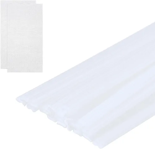 Miniatura 17 de MECCANIXITY 20 varillas de soldadura de plástico, tiras de reparación de soldadura PP de 20 pulgadas con malla de refuerzo para parachoques de Rojo