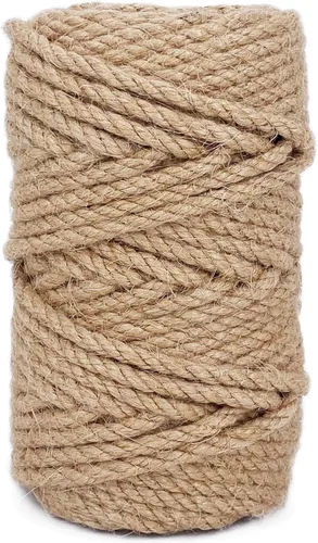 Miniatura 18 de Leecogo Cuerda de yute de 4.5 mm 30 metros de cuerda natural para manualidades, macramé, bricolaje, postes para gatos, reparación y recuperación