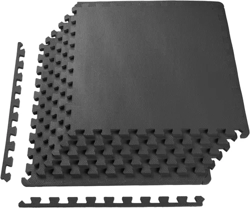 Miniatura 14 de BalanceFrom Baldosa de Espuma EVA Entrelazada para Ejercicio de 24 x 24 pulgadas – Suelo de Rompecabezas Antideslizante para Gimnasio en Casa, Azul