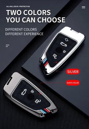 Miniatura 6 de ontto Funda para llave BMW con llavero para accesorios de la serie 1, 2, 5, 7, M, X1, X4, X5, X6, F15, F16, F48