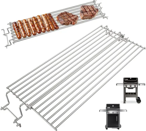 Miniatura 17 de 65054 Rejilla de calentamiento para Weber Genesis 300 SER E310 E330 S330 EP330 ESP310 ESP320 Estante superior para Webber Genesis Accesorios Estante