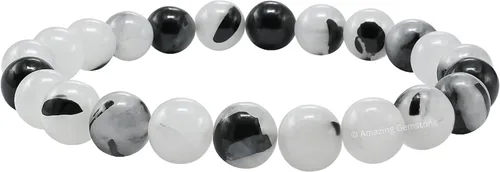 Miniatura 327 de Amazing Gemstone Pulsera de cristal para mujeres y hombres, pulsera de cristal curativo de protección, pulsera elástica con cuentas de piedras