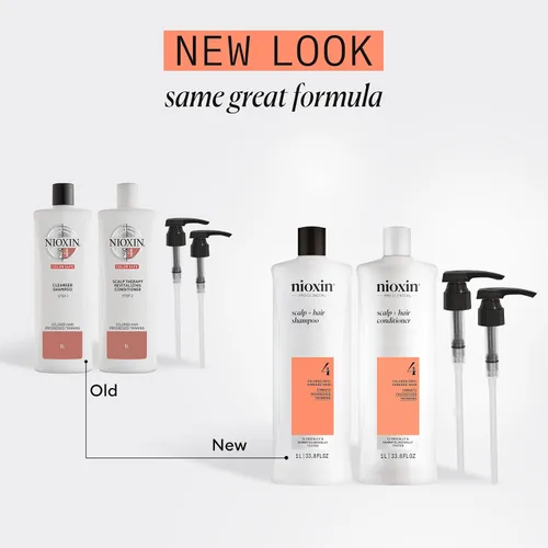 Miniatura 2 de Nioxin Shampoo & Conditioner Liter Duo Sets Prepacks with Pumps Included Systems 1-4 For Natural, Colored, & Damaged Hair with Light to