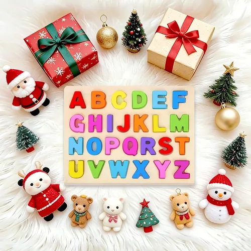 Miniatura 6 de Attmu Rompecabezas del alfabeto de madera para niños pequeños, rompecabezas de forma ABC, rompecabezas del alfabeto, juguetes educativos