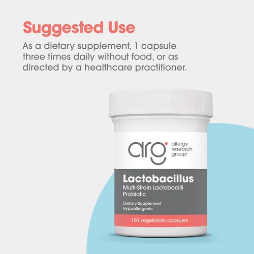 Miniatura 6 de Allergy Research Group Lactobacillus 100 cápsulas vegetales