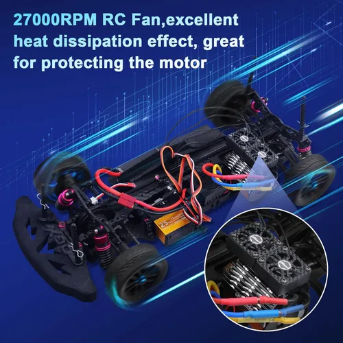 Miniatura 4 de [Paquete de 2] Ventiladores de refrigeración RC Superan Hobby 1.181 in 27000 High RPM Ventilador de motor RC solo ventiladores de repuesto