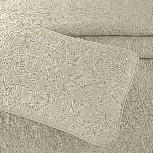 Miniatura 4 de Chezmoi Collection Luca - Juego de colcha de gran tamaño de 3 piezas, tamaño Queen, color beige, colcha de microfibra ligera de 100 x 106 pulgadas