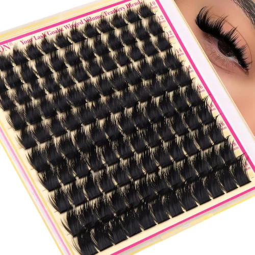 Miniatura 17 de Extensiones de racimos de pestañas voluminosas con racimos de manga puntiagudos, 300D, pestañas de 10-18 mm de grosor, extensiones de pestañas